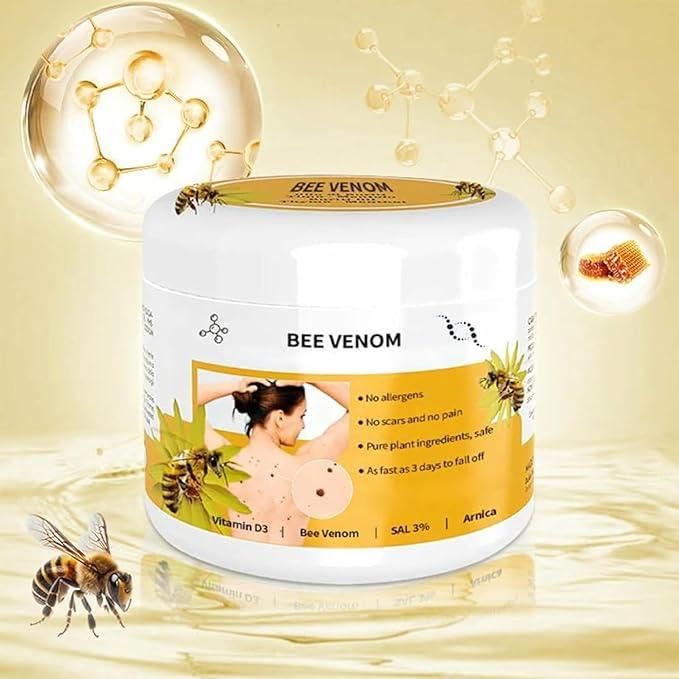 Bee Venom Gentle and Clean, Comprehensive Skincare Solution Cream for Warts