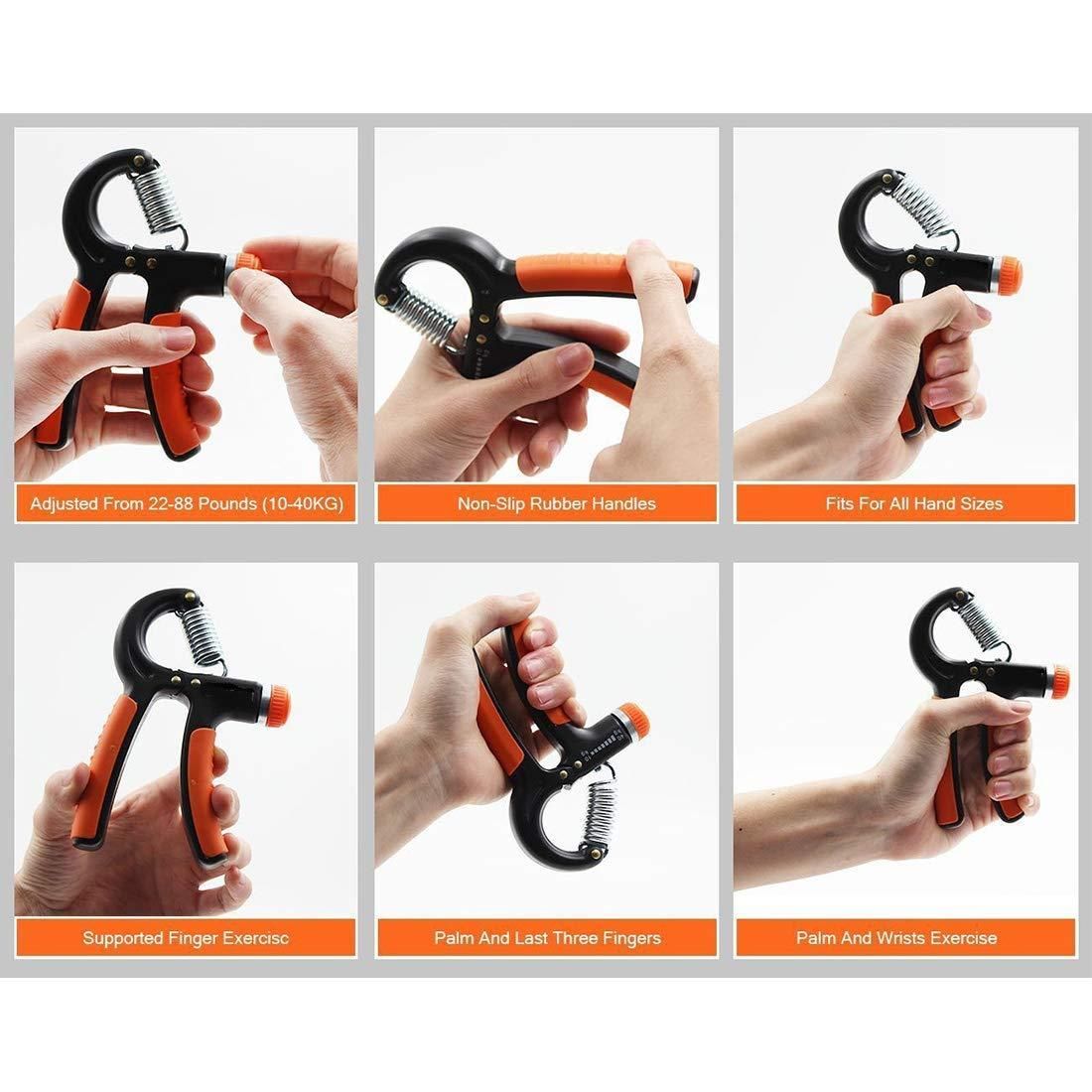 Gym Utility - Adjustable Hand Grip Strengthener, Finger Strength Trainer for Men & Women Gym Workout