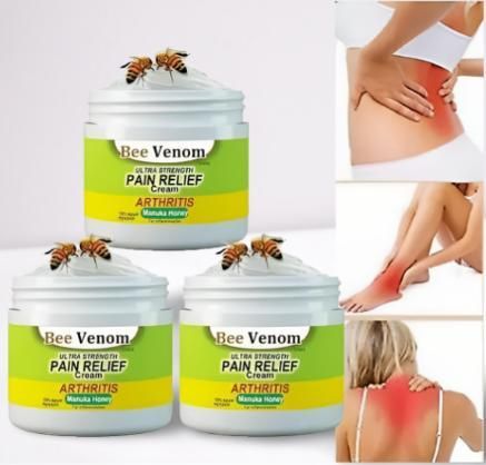 Bee Venom Joint and Bone Therapy Cream (Pack of 3) - 100g Each | Muscle Aches & Pain Relief for Men & Women | All Skin Types