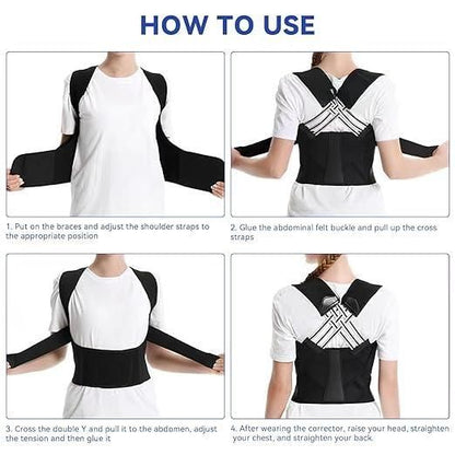 Adjustable Back Posture Corrector – Slouching Relief Pain Belt for Men and Women