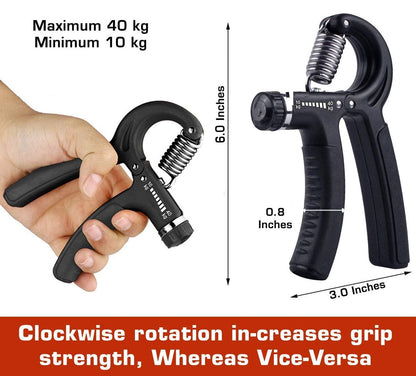 Gym Utility - Adjustable Hand Grip Strengthener, Finger Strength Trainer for Men & Women Gym Workout