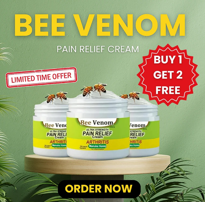 Bee Venom Joint and Bone Therapy Cream (Pack of 3) - 100g Each | Muscle Aches & Pain Relief for Men & Women | All Skin Types