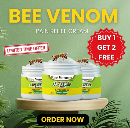 Bee Venom Joint and Bone Therapy Cream (Pack of 3) - 100g Each | Muscle Aches & Pain Relief for Men & Women | All Skin Types