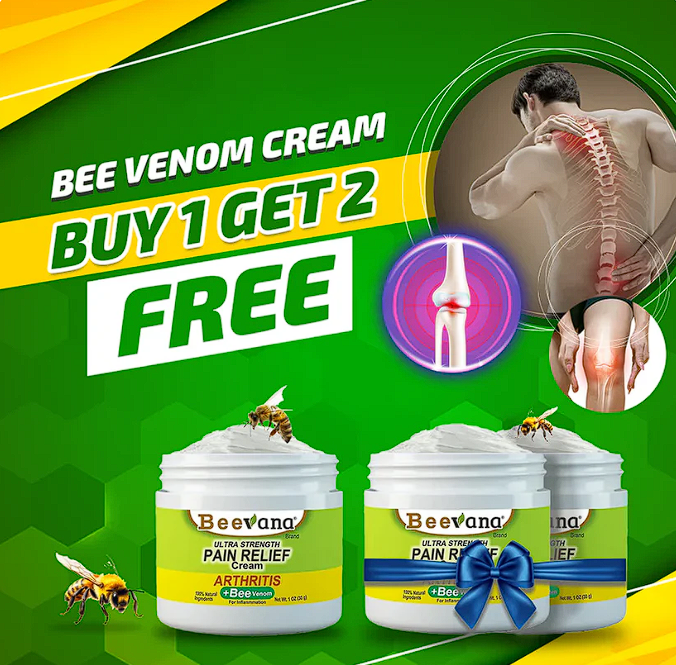 Bee Venom Joint and Bone Therapy Cream (Pack of 3) - 100g Each | Muscle Aches & Pain Relief for Men & Women | All Skin Types