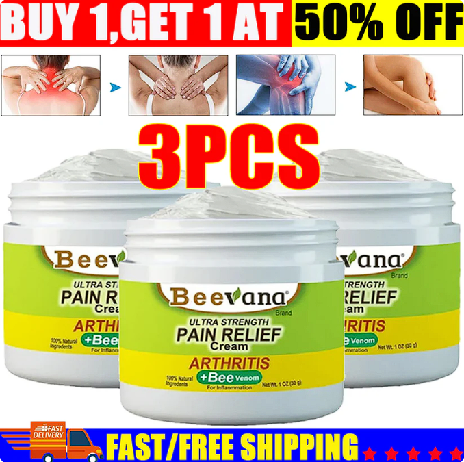 Bee Venom Joint and Bone Therapy Cream (Pack of 3) - 100g Each | Muscle Aches & Pain Relief for Men & Women | All Skin Types